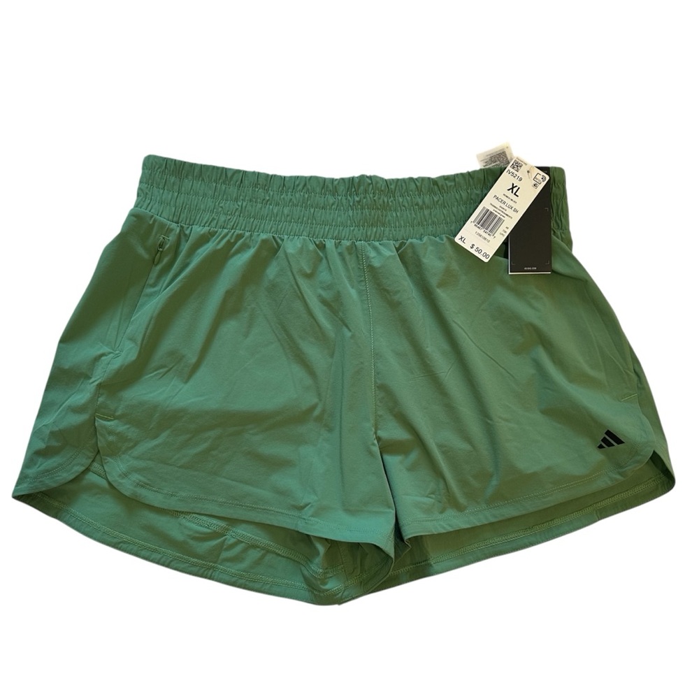 NWT adidas  Women's Pacer Lux Shorts Green Size XL